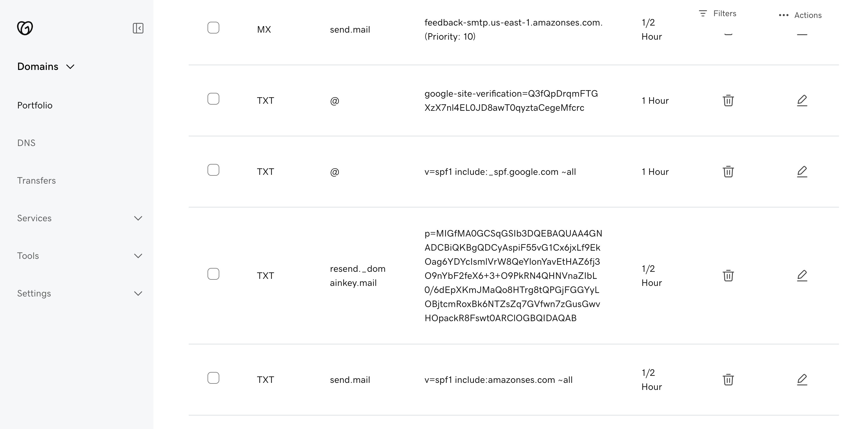 GoDaddy DNS Records Overview